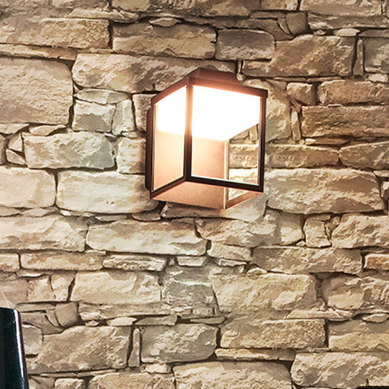 Lampara Muro Led Exterior Negro 9w Luz Suave C&aacute;... image number null