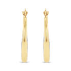 Arracadas De Oro Amarillo Y Blanco 10K (17 Mm Aprox.)