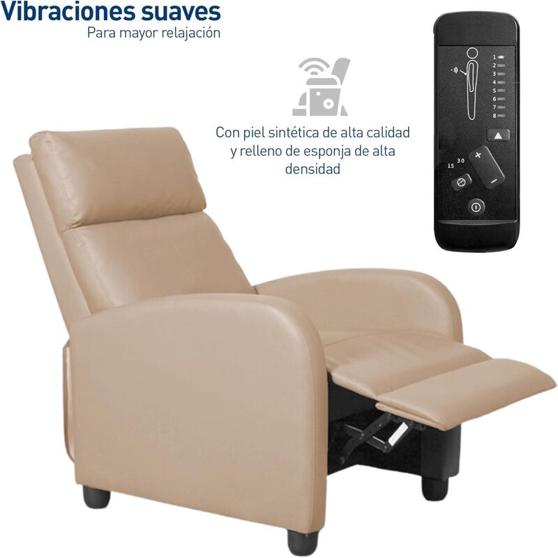 Sill&oacute;n Reclinable Individual Bluelander image number null