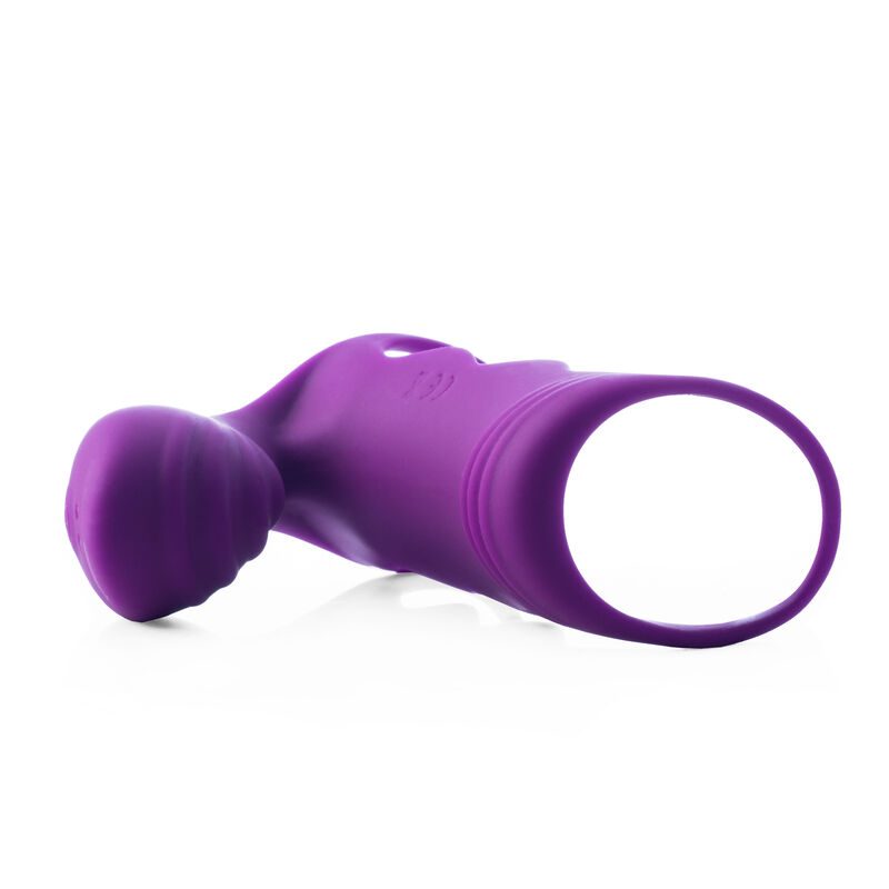 VIBRADOR DILDO CON ANILLO MORADO PLEASURE CHERR... image number null