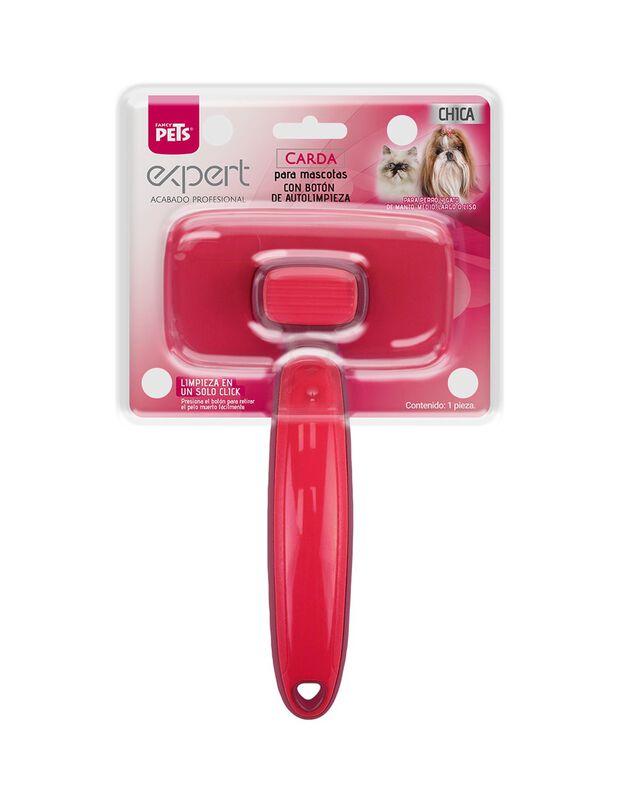 Fancy Pets Carda Cepillo con Bot&oacute;n de Autolimpi... image number null