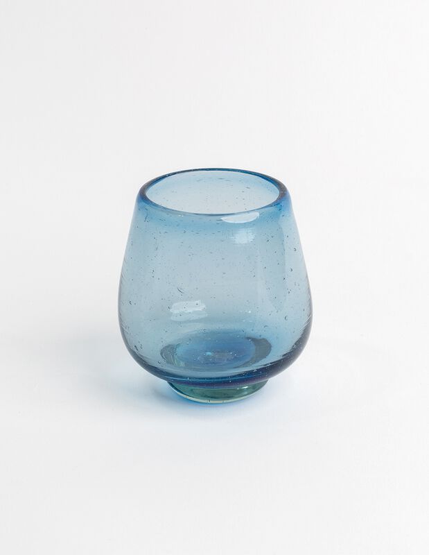 Vasos Set de 4 Vasos de Vidrio Soplado Azul Med... image number null