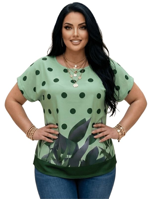 Blusa Casual Bluson Malabis Bl-1041 Verde image number null