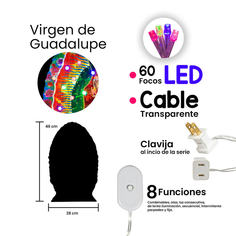 Serie navide&ntilde;a con imagen Virgen de Guadalupe 6... image number null