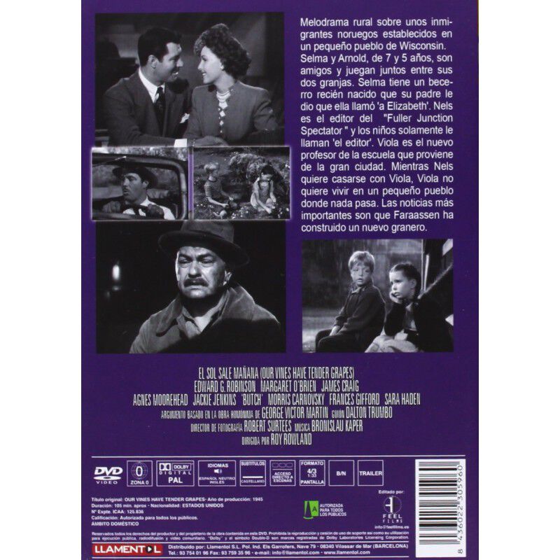 El Sol Sale Ma&ntilde;ana [dvd] (1945) Our Vines Have ... image number null
