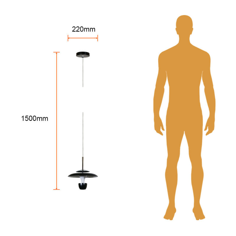 L&aacute;mpara Colgante LED de Acr&iacute;lico 1.50 m de Altu... image number null