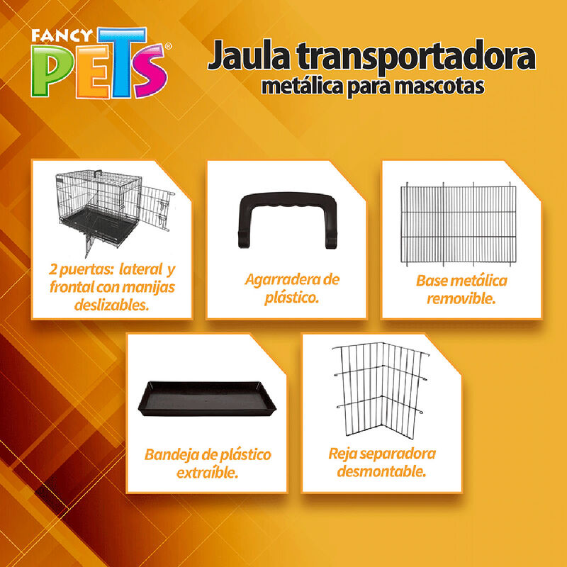 Fancy Pets Jaula Met&aacute;lica Plegable 76Cm Con 2 P... image number null