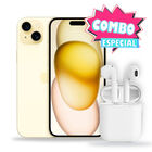 Combo Smartphone Apple IPhone 15 Plus Esim 256gb Amarillo (reacondicionado Certificado) + Aud&iacute;fonos Bluetooth