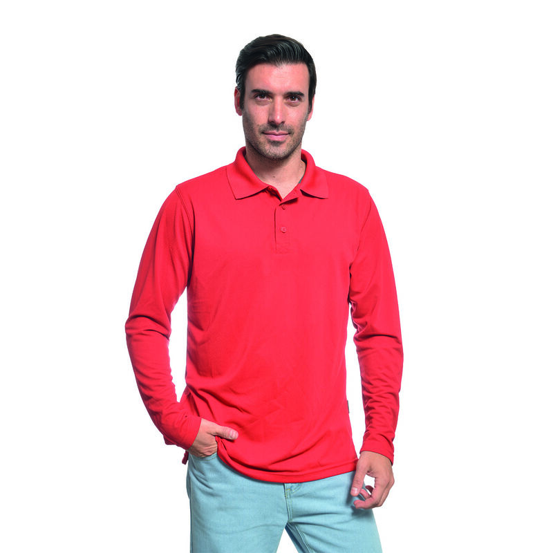 Playera Tipo polo Manga Larga Caballero image number null