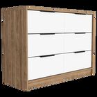 Cómoda Organizador Wesley Miel y Blanco Virtual Muebles