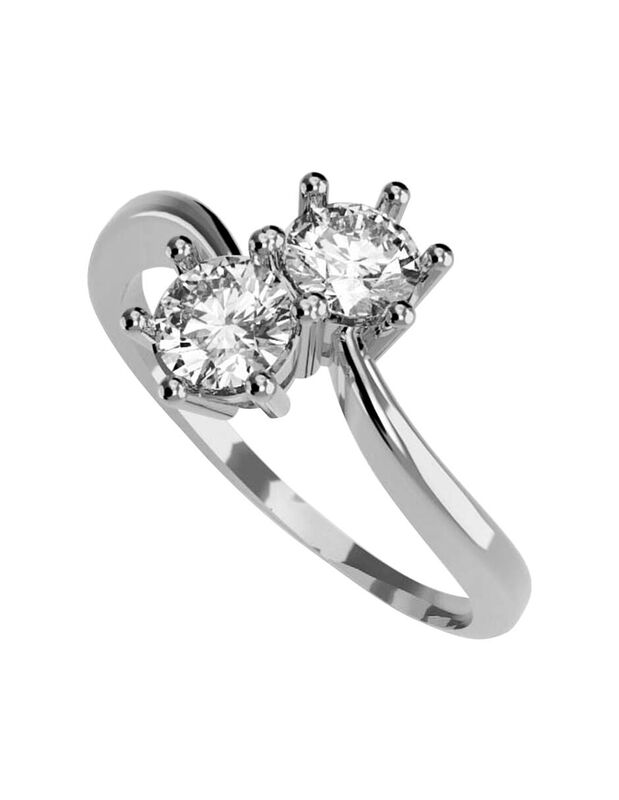 Anillo de Compromiso en Oro de 10K con Circonia... image number null