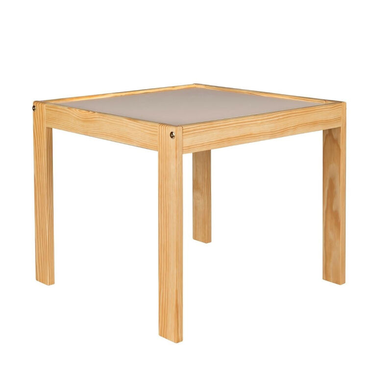 Mesa Infantil de Madera Estilo N&oacute;rdico-Gris Osc... image number null