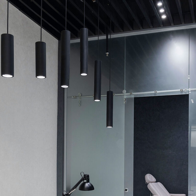 L&aacute;mpara Colgante Raiku Negro Mil Luces image number null