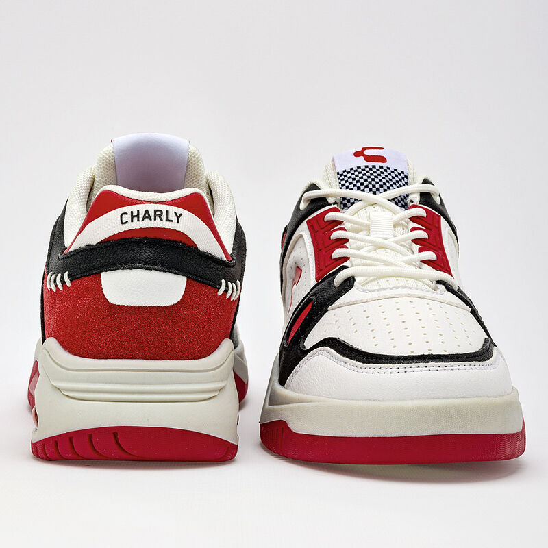 Charly Tenis urbano para hombre. Blanco negro r... image number null