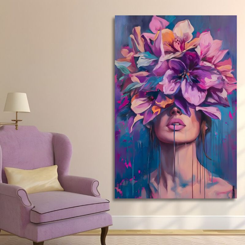 Cuadro Decorativo Abstracto 70x100cm Corona Flo... image number null