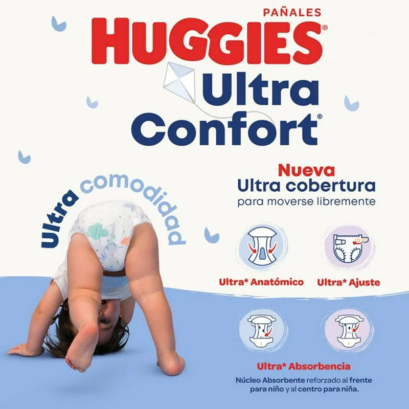 Pañales Huggies Ultraconfort Etapa 3 Niño 99 Pa... image number null