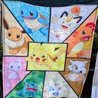 Exclusiva! Cobija Frazada Ultra Suave Pokemon Mosaico