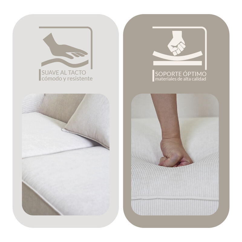 Sofá Espuma Alta densidad SORA White 2 plazas J... image number null