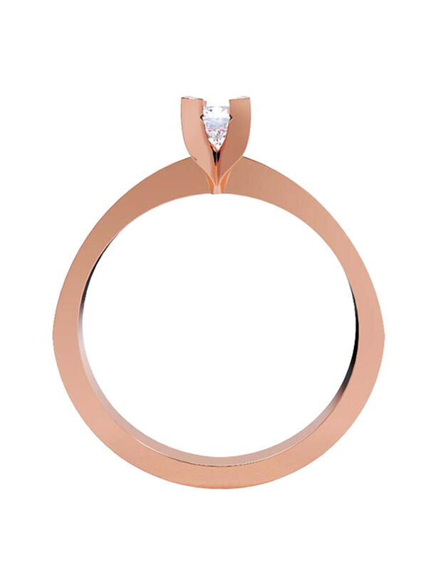 Anillo de Compromiso en Oro de 14K con Diamante... image number null