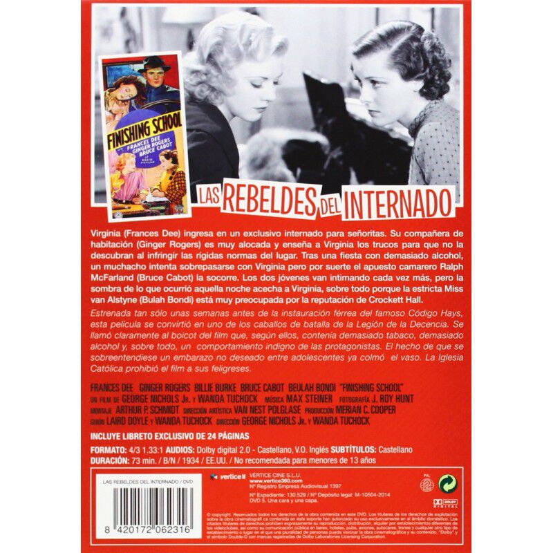 Las Rebeldes Del Internado [dvd] (1934) Finishi... image number null