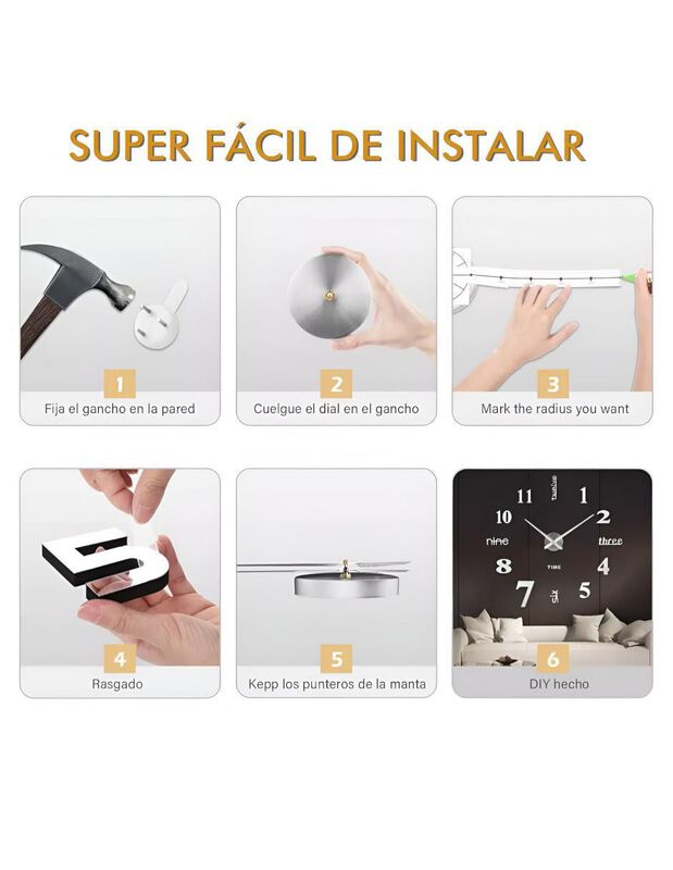 Reloj de pared Casa BIU de acr&iacute;lico image number null
