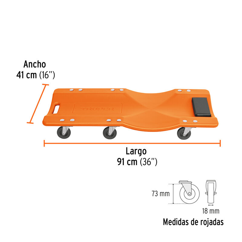 Cama de Pl&aacute;stico 36' para Mec&aacute;nico Truper image number null