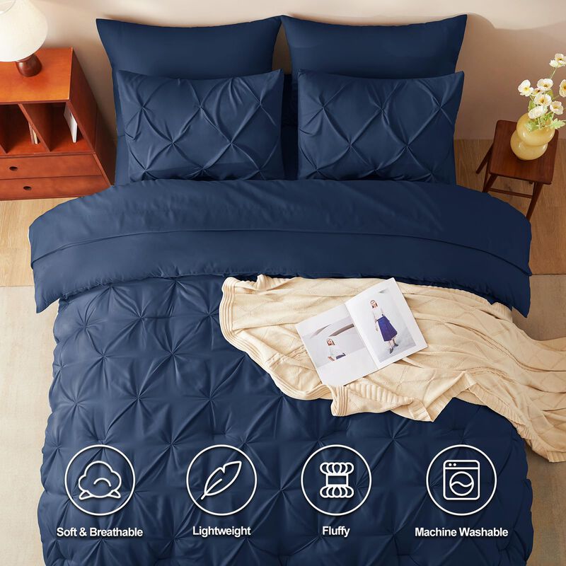 Juego De Ropa De Cama Cozylux, Edred&oacute;n Azul Mar... image number null