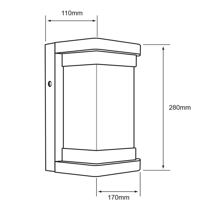 Lampara Muro Led Exterior Negro 16w Luz Suave C... image number null