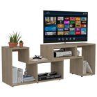 Mesa Extendible Ascher Para Tv De 50'' color Beige Virtual Muebles