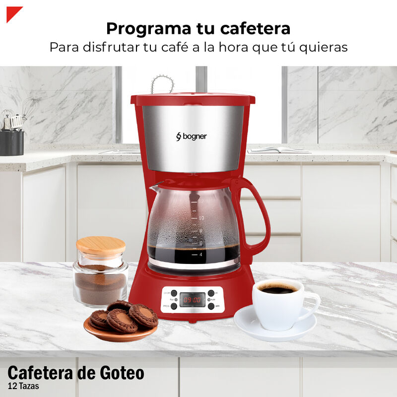 Bogner Cafetera Digital De Goteo Capacidad 12 T... image number null