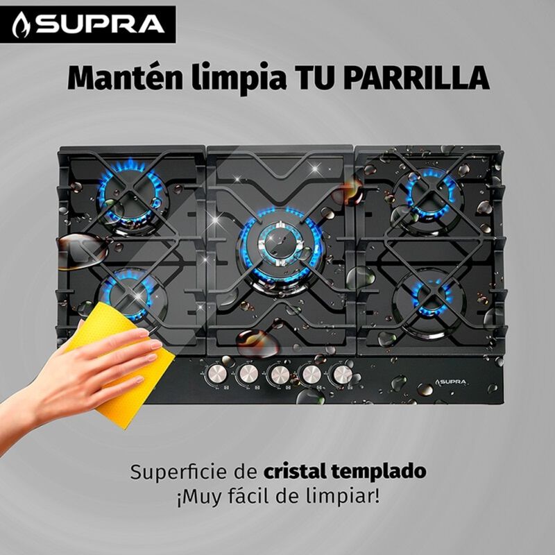 Parrilla De Gas 5q-tg-87 Empotrable 5 Quemadore... image number null