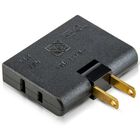 Contacto triple con clavija m&oacute;vil Negro