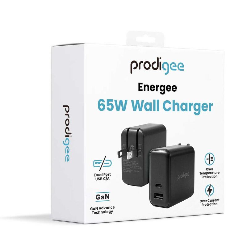 Cargador AC PRODIGEE USB-C GaN PD 65W Dual USB-... image number null
