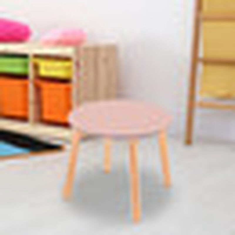 Mesa Infantil de Madera Circular para Ni&ntilde;os-Ros... image number null