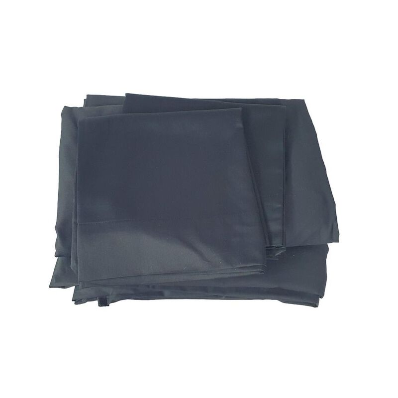 Juego S&aacute;banas QS 100% Algod&oacute;n 300H Negro 4 Pzs image number null