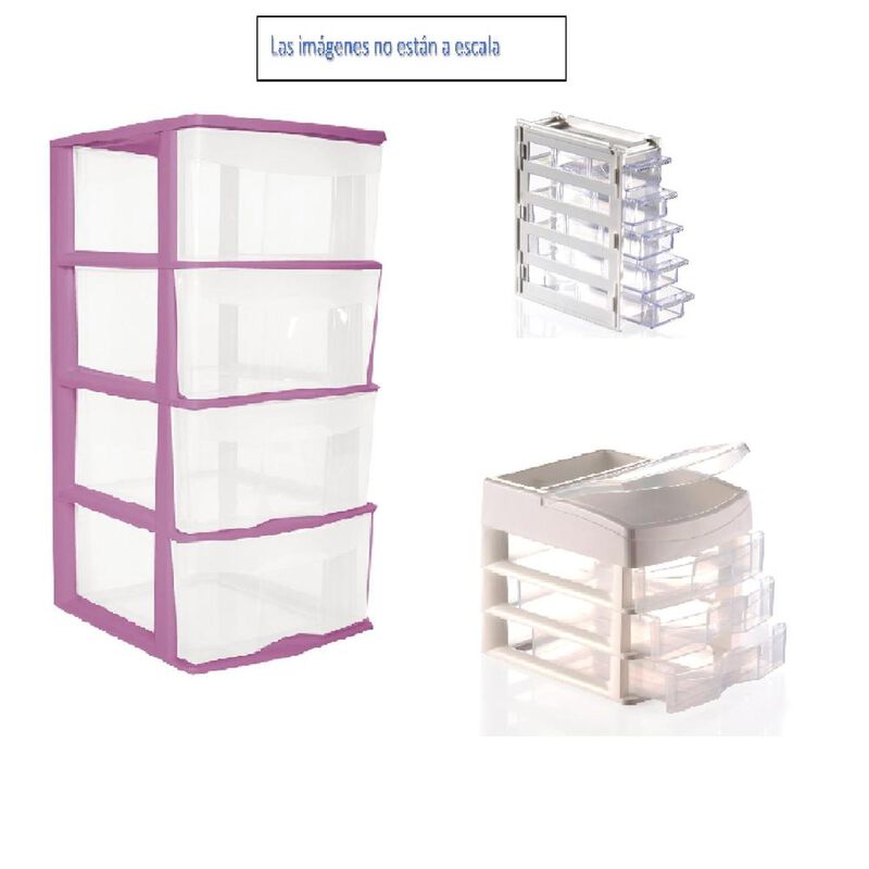 COMBO ECOM 136 DUO DE CAJONERAS 3 Y 4 CAJONES +... image number null