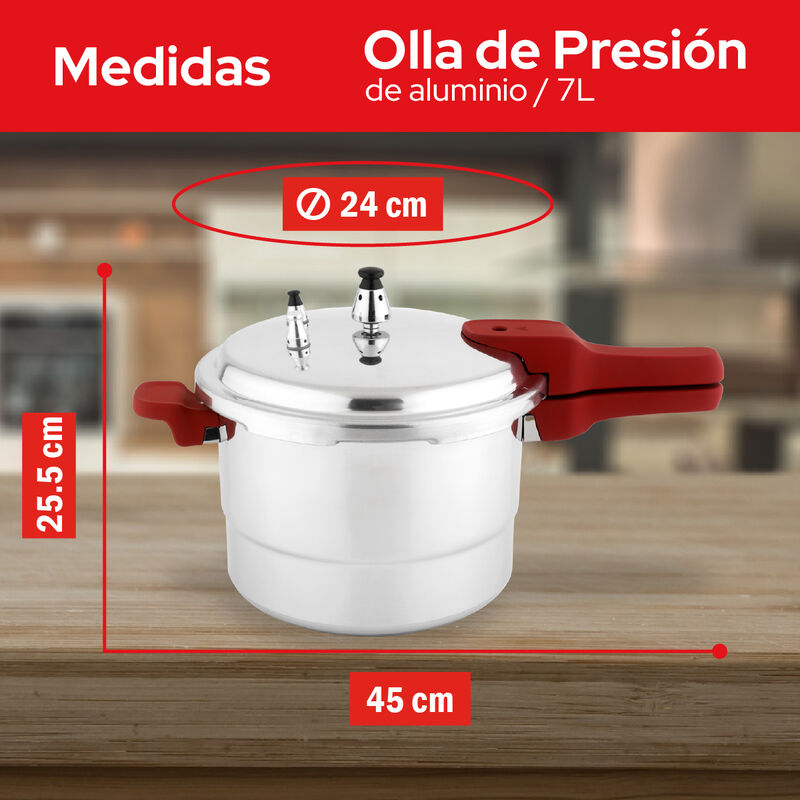 Cookit Olla De Presi&oacute;n Aluminio 7L Con Vaporera... image number null