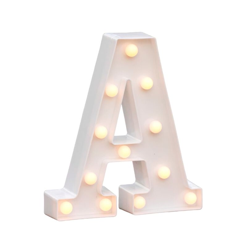 Letra Decorativa Iluminada de LED Letra A Blanc... image number null