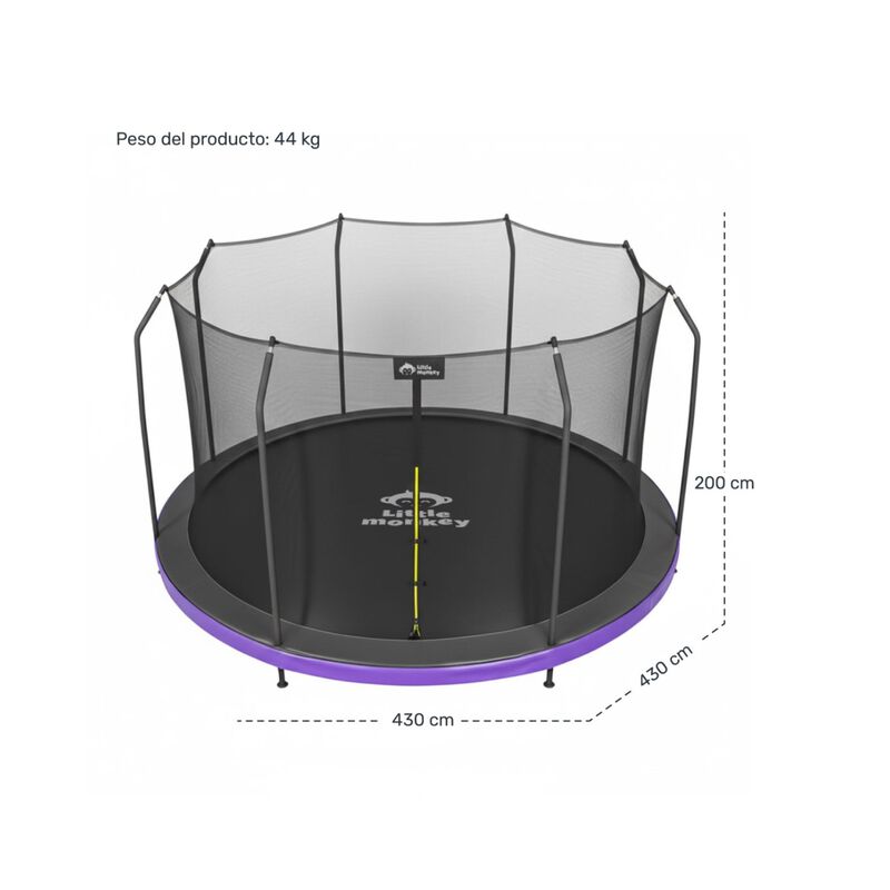 Trampolin Brincolin 14ft Gigante 4.2m Malla Seg... image number null