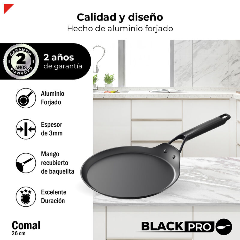 Comal De Aluminio Forjado 26cm Bogner BLACK PRO... image number null