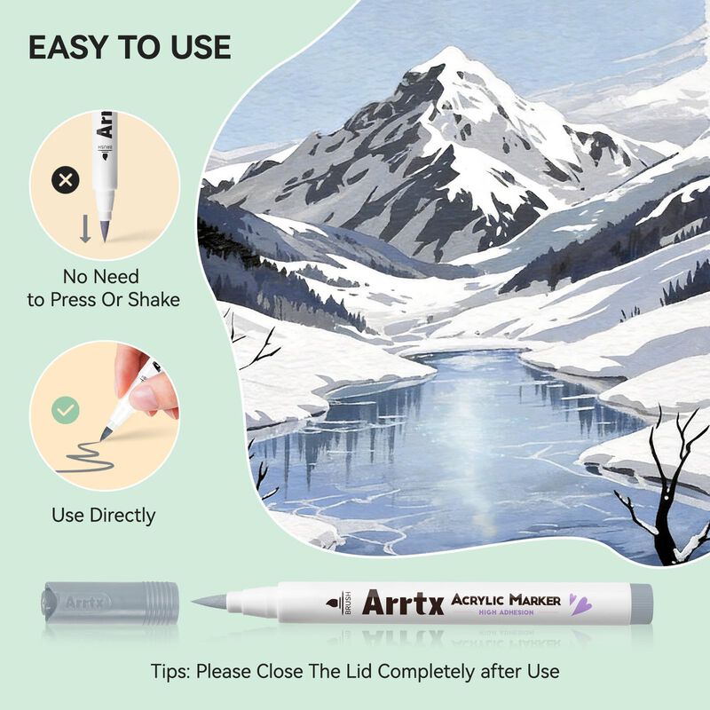 Marcadores De Pintura Arrtx 30 Tonos Gris Con P... image number null