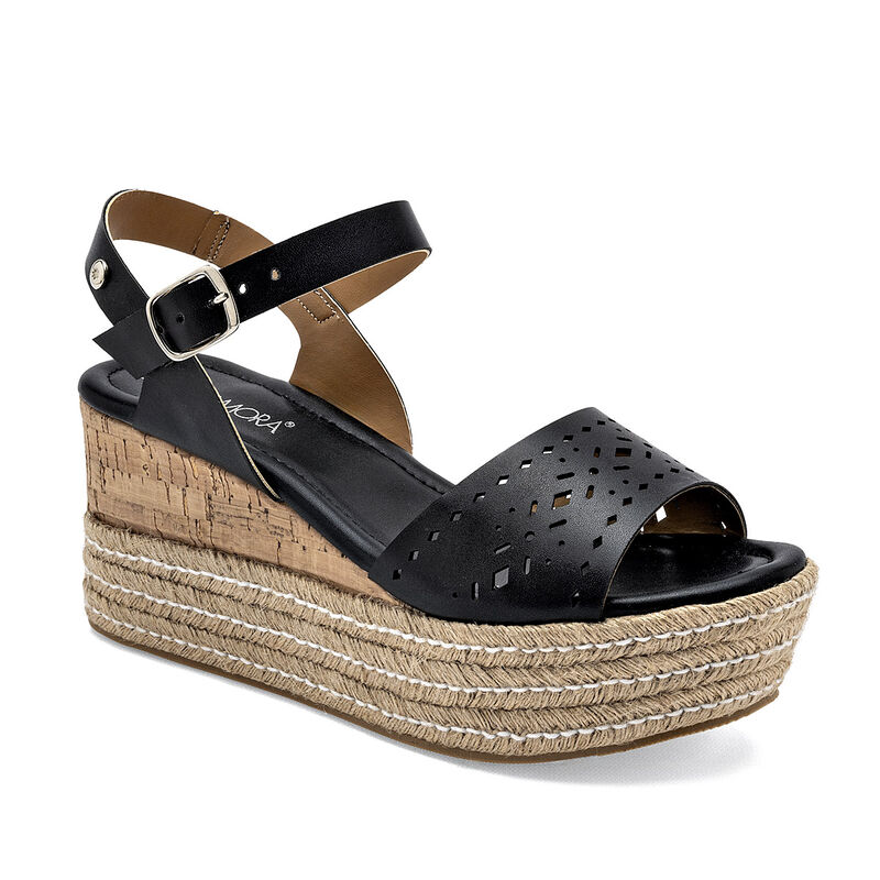 Moramora Sandalia para mujer negro image number null
