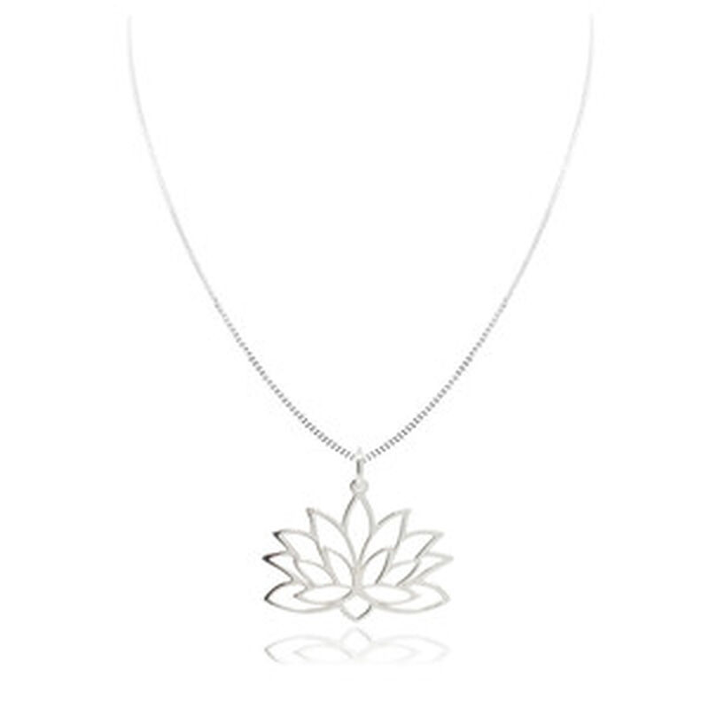Dije Flor de Loto de Plata .925 con Cadena image number null