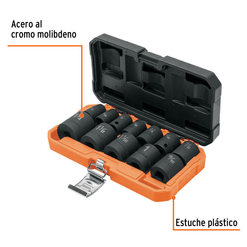 Juego de 12 Dados Cuadro 1/2' de Impacto 6 Punt... image number null