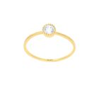 Solitario Oro Amarillo 14k Con Zirconia - Kr0027y Talla 5