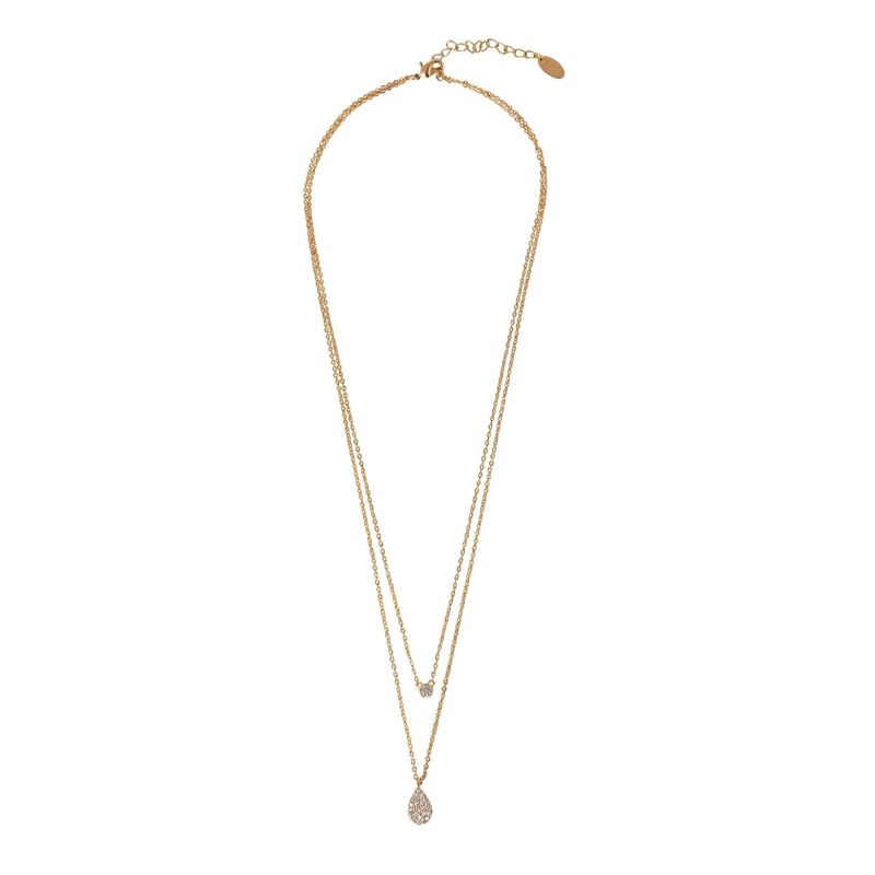 Collar Doble Gota Chapa de oro 18k Zvezda image number null