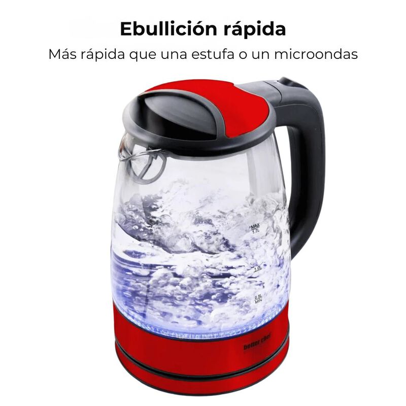 Hervidor El&eacute;ctrico De Agua Better Chef Vidrio 1... image number null
