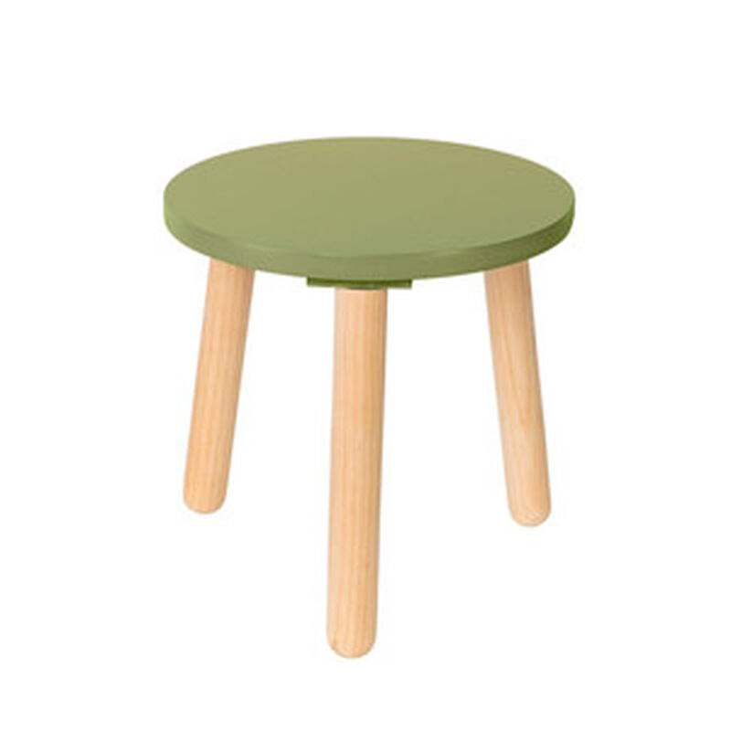 Banquito de Madera para Ni&ntilde;os- Redondo - Verde image number null