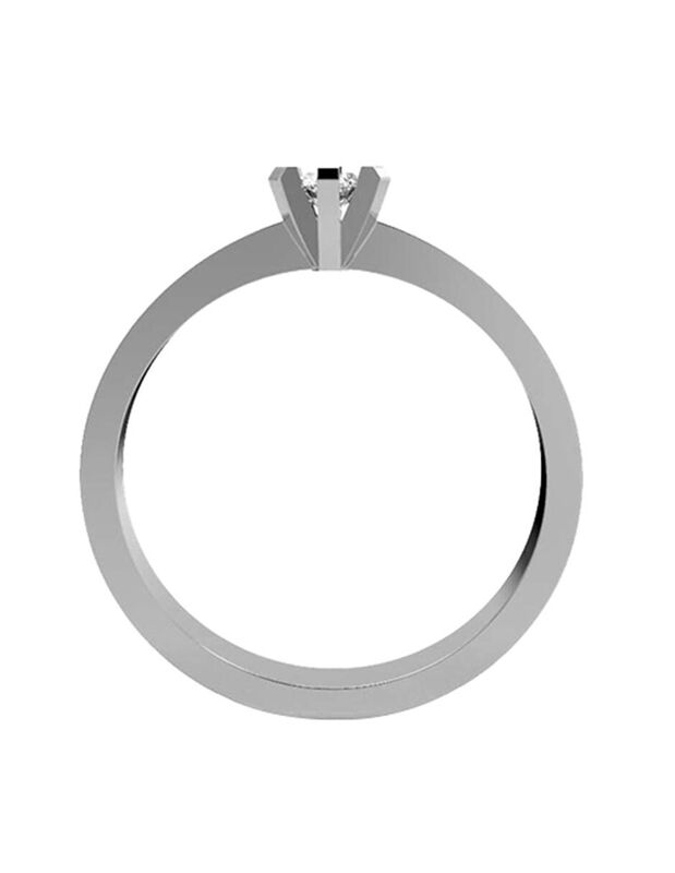 Anillo de Compromiso en Oro de 10K con Circonia... image number null