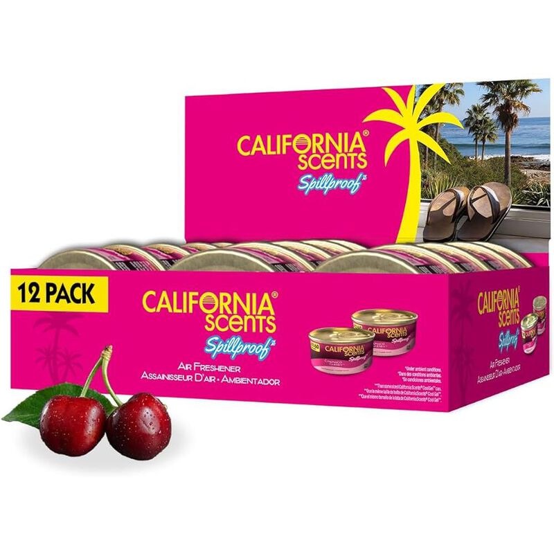 12 AROMATIZADOR COCHE CALIFORNIA SCENTS CHERRY ... image number null